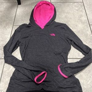 The north face light weight dri-fit hooded long sleeve